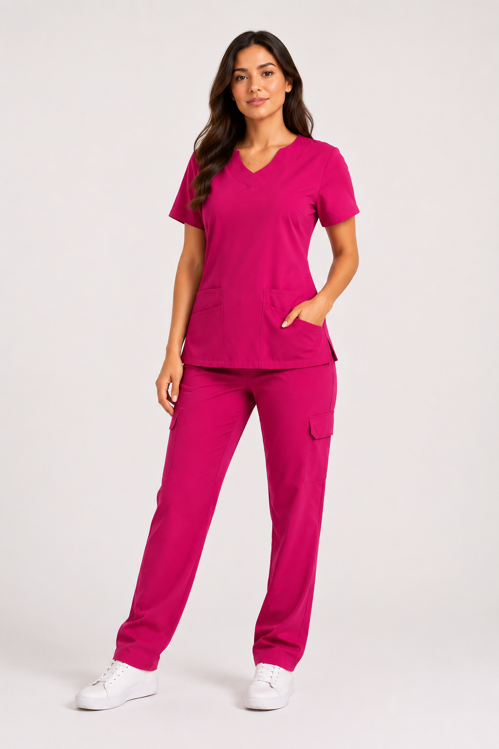 Uniforme Médico - Conjunto para Mujer Modelo Velvet - Tonos Rosas
