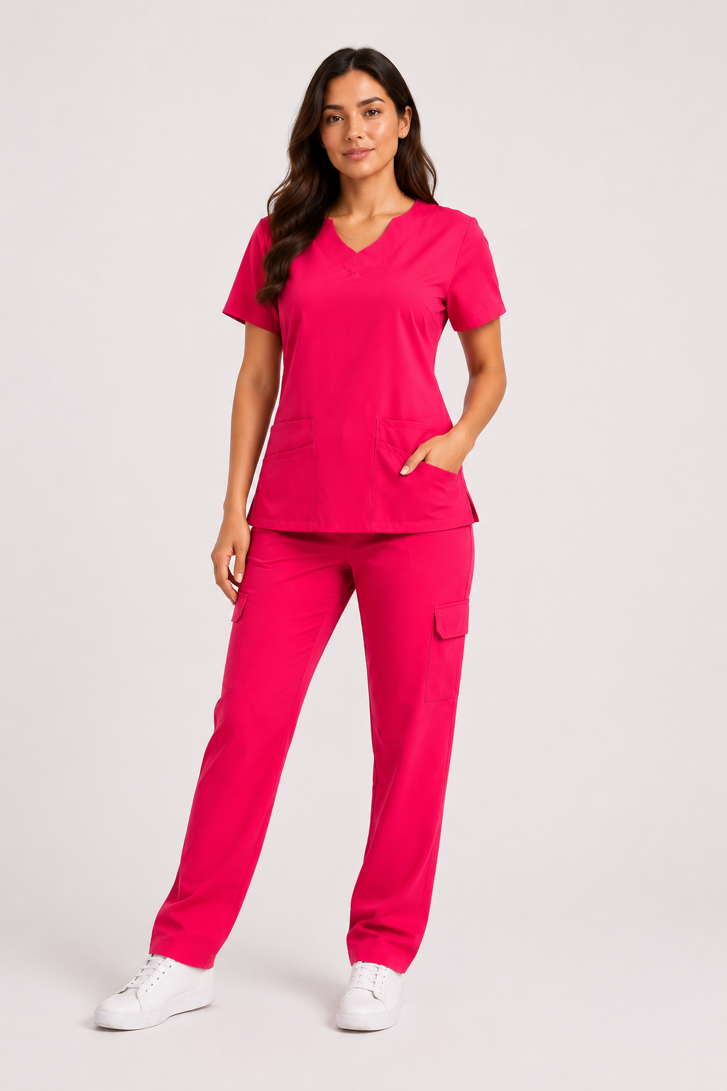 Uniforme Médico - Conjunto para Mujer Modelo Velvet - Tonos Rosas