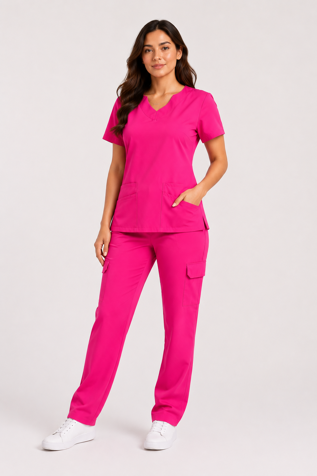Uniforme Médico - Conjunto para Mujer Modelo Velvet - Tonos Rosas