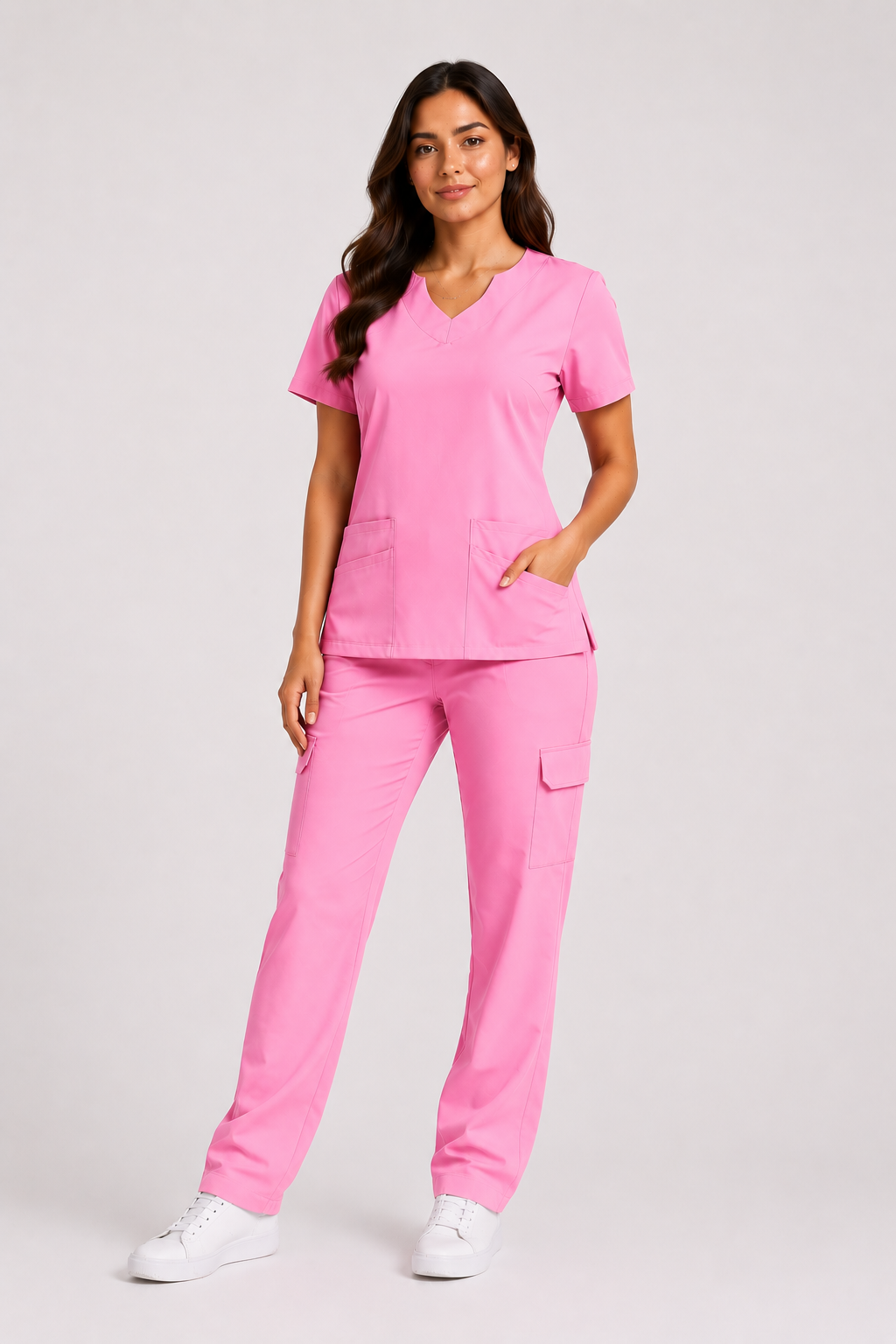Uniforme Médico - Conjunto para Mujer Modelo Velvet - Tonos Rosas