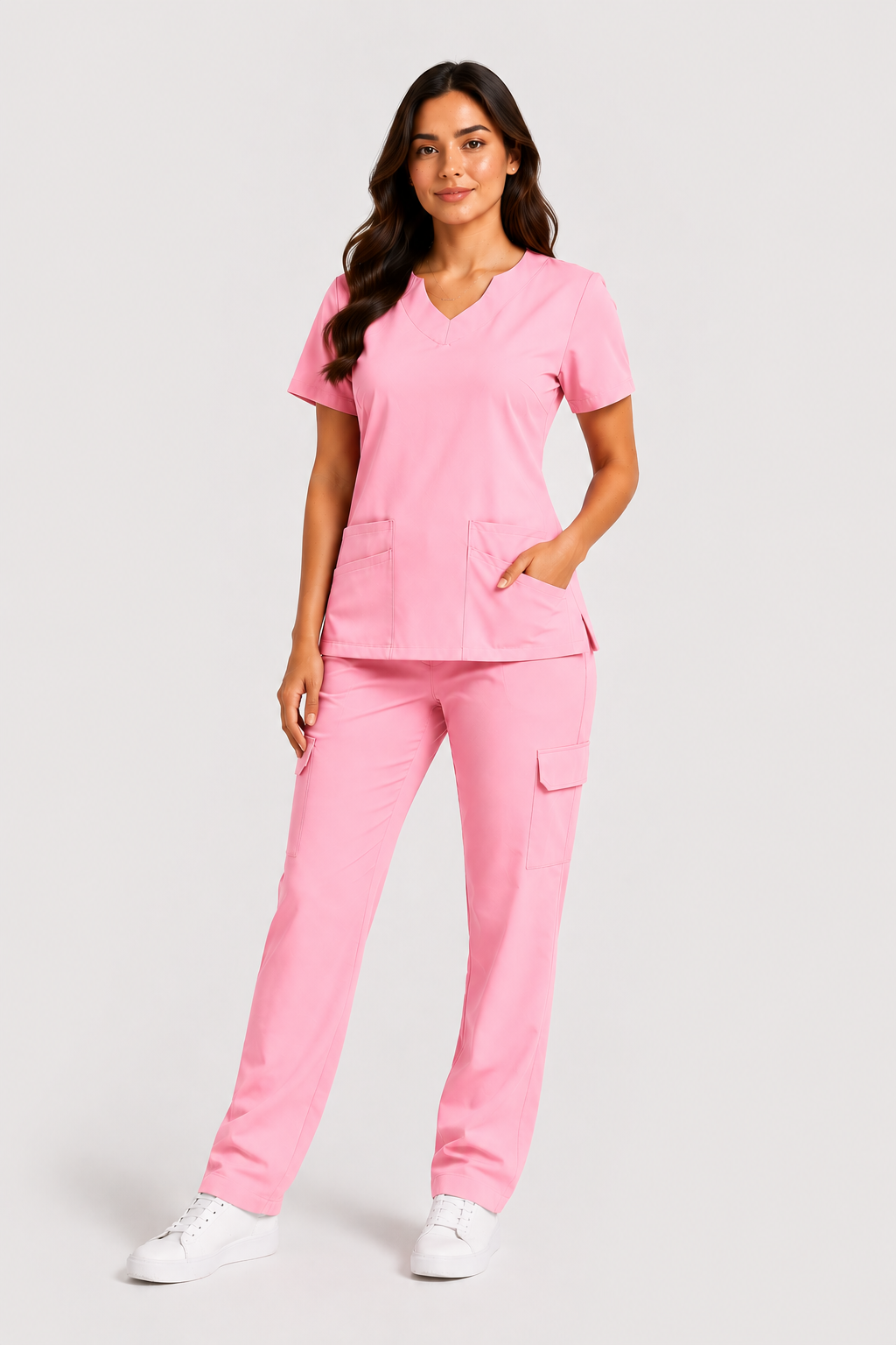 Uniforme Médico - Conjunto para Mujer Modelo Velvet - Tonos Rosas