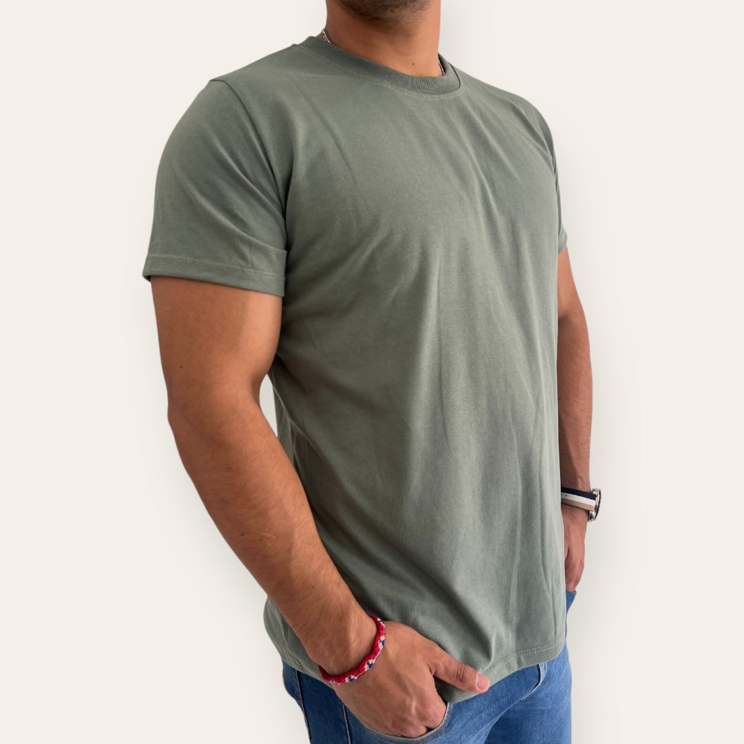 Playera Corte Regular de Manga Corta para Hombre 160 GSM
