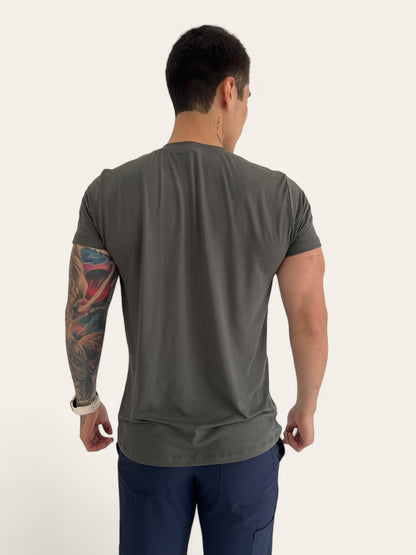 Playera Corte Regular de Manga Corta para Hombre de Tela de Bambú