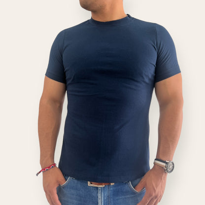 Playera Slim Fit Manga Corta para Hombre 190 GSM 100% algodón